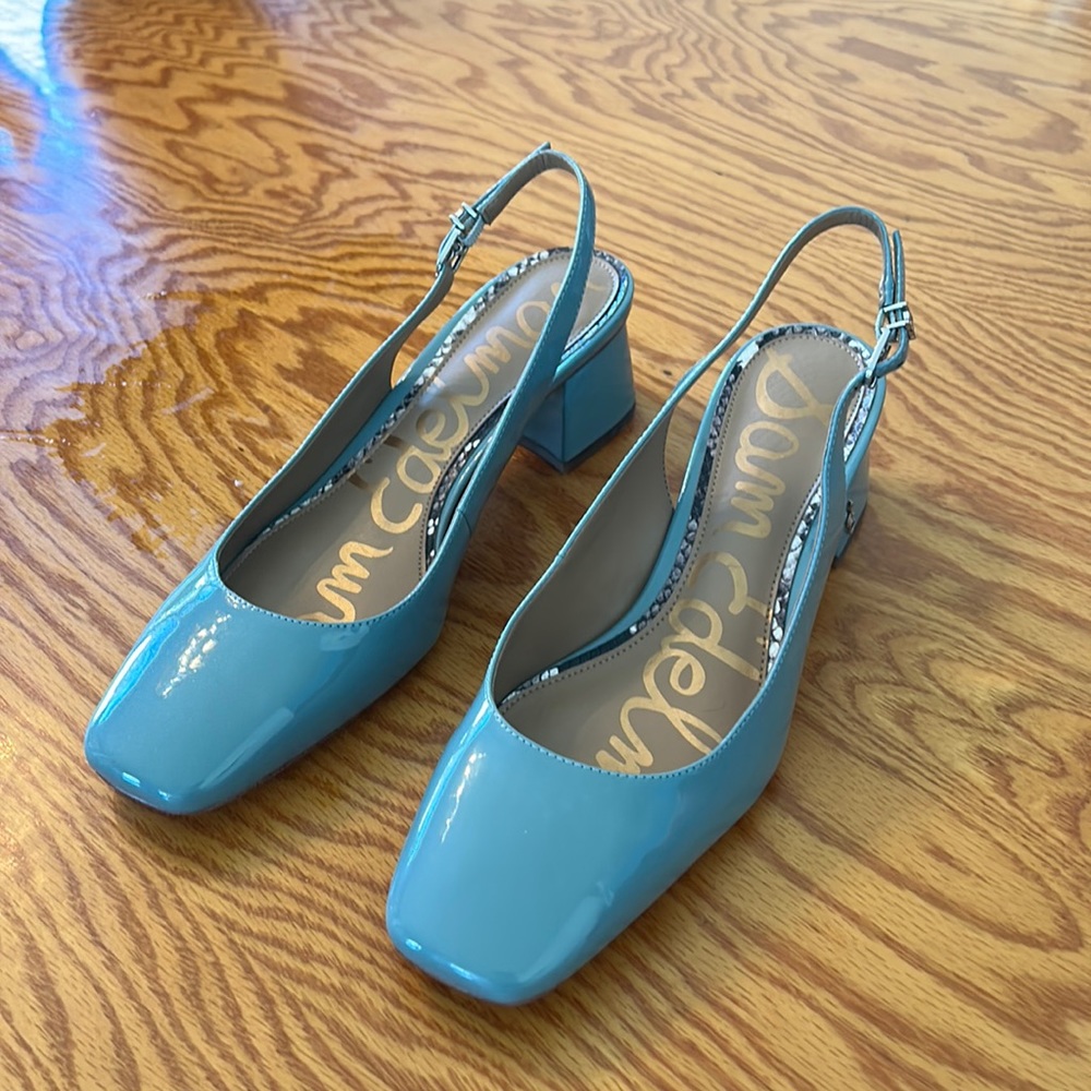 Sam Edelman Terra Slingback Heel in Seafoam Blue - NWOB